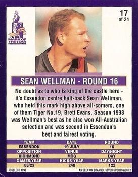 1999 Cadbury Classic Grabs 98 #17 Sean Wellman Back
